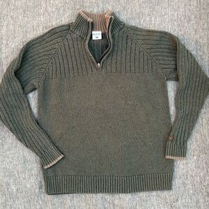 Columbia Men's Forest Green Quarter Zip Sweater